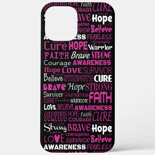 Coques Case-Mate iPhone Mots De Sensibilisation... Cancer Du Sein (Verso)