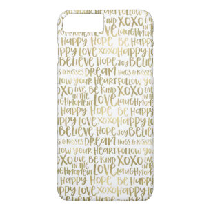 Coque iPhone 8 Plus/7 Plus Mots Gold Inspiration