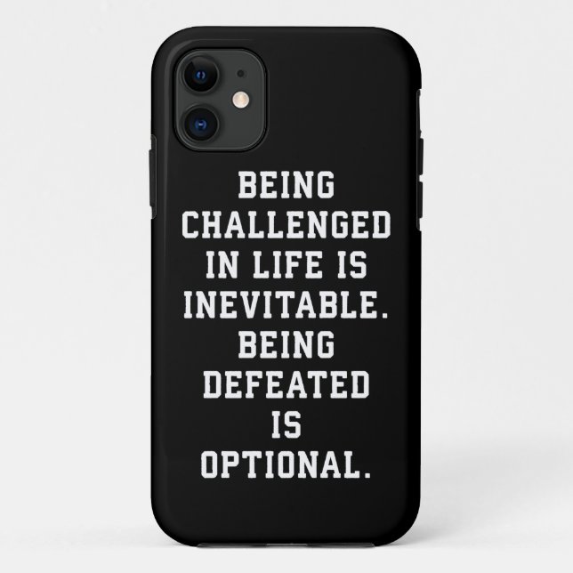 Coques Case-Mate iPhone Mots Inspirants - Défi contre Défaite (Dos)