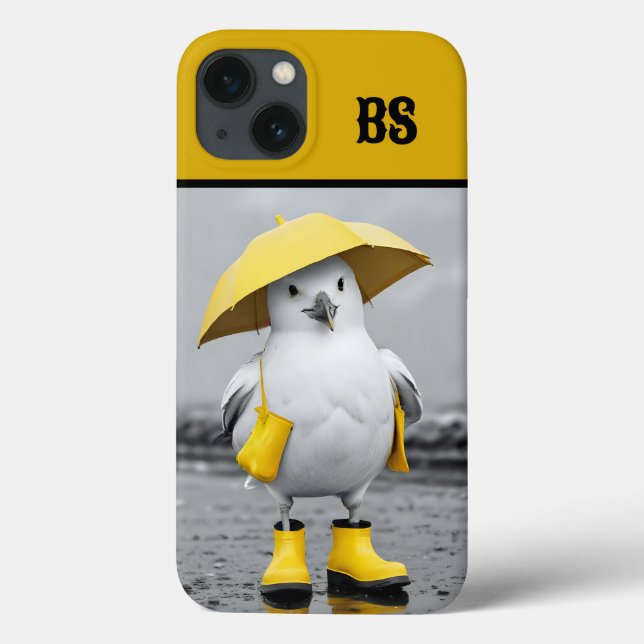 Coques Case-Mate iPhone Mouette drôle dans les bottes de pluie - Humour de (Verso)