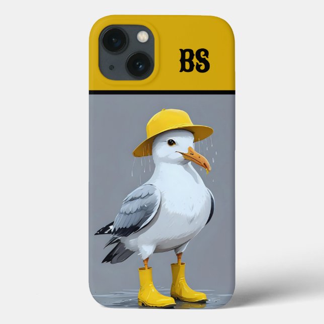 Coques Case-Mate iPhone Mouette drôle dans les bottes de pluie - Humour de (Verso)