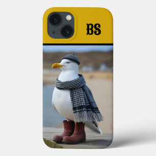 Case-Mate iPhone Case Mouette drôle en bottes de pluie – Humour de plage