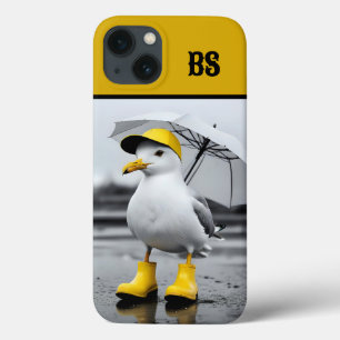 Case-Mate iPhone Case Mouette drôle en bottes de pluie – Humour de plage
