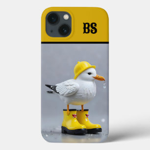 Case-Mate iPhone Case Mouette drôle en bottes de pluie – Humour de plage