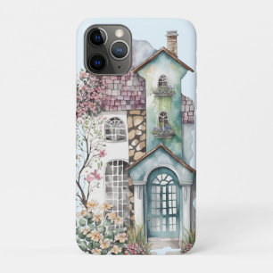 Case-Mate iPhone Case Moulures de toit en tuiles de cottage à l'aquarell