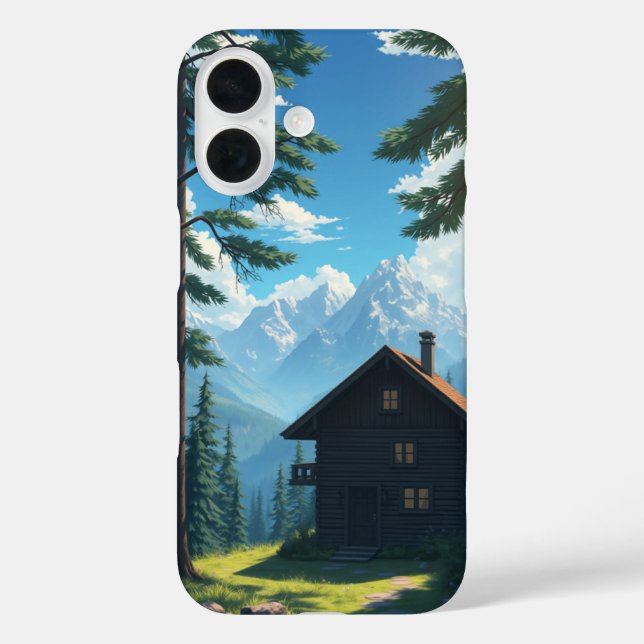 Coques Case-Mate iPhone Mountain Serenity : une escapade Cabine paisible (Verso)