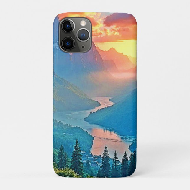 Coques Case-Mate iPhone Mountain Sunset: Golden Valley Peace Art (Dos)