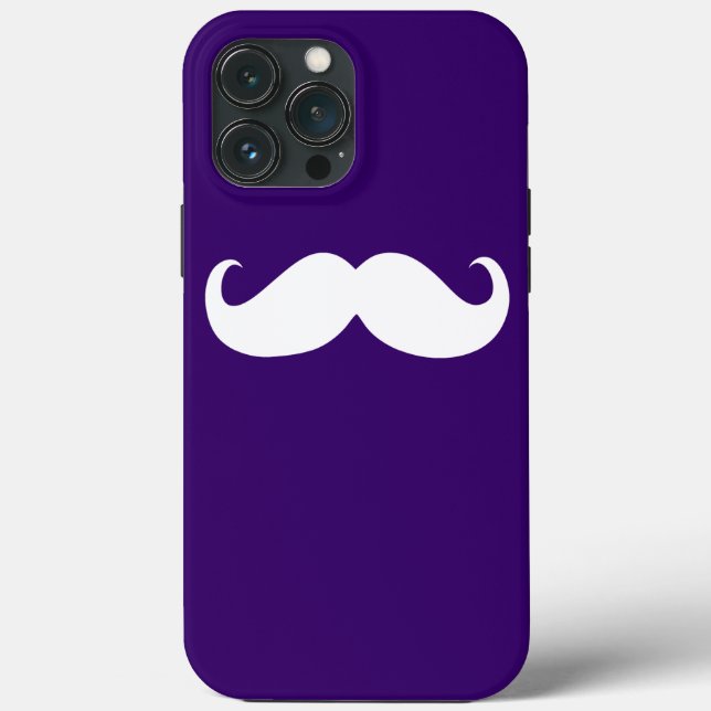 Coques Case-Mate iPhone Moustache blanche amusante sur Arrière - plan pour (Verso)