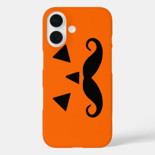 Coque Pour iPhone 16 Moustache citrouille