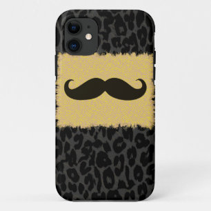 Coque Case-Mate Pour iPhone Moustache drôle et Empreinte de léopard