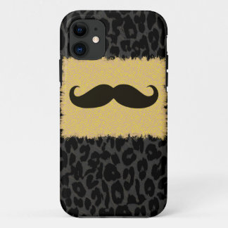 Coque Case-Mate Pour iPhone Moustache drôle et Empreinte de léopard