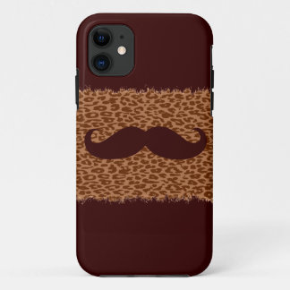 Etui iPhone Case-Mate Moustache drôle sur la peau de léopard