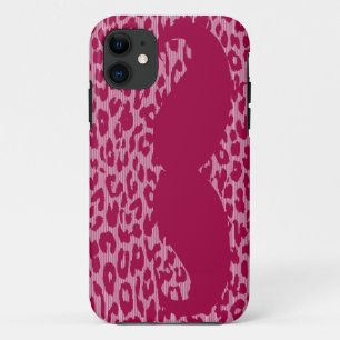 Case-Mate iPhone Case Moustache drôle sur la peau de léopard