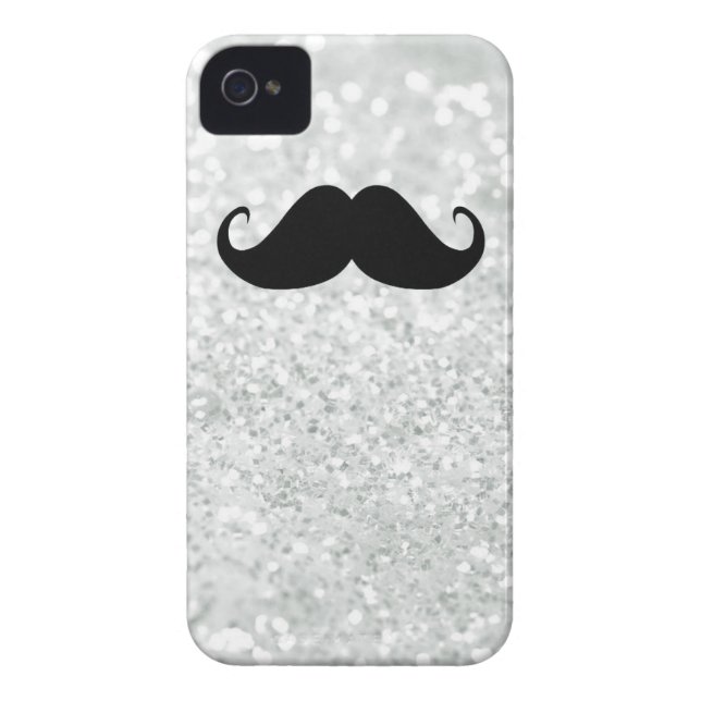 Coques Case-Mate iPhone Moustache et étincelle noires drôles Bling de (Dos)