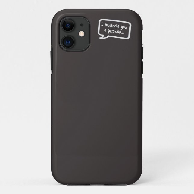 Coques Case-Mate iPhone moustache i vous un mini gris de question (Dos)
