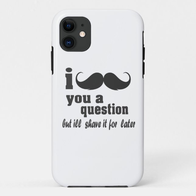 Coques Case-Mate iPhone Moustache I vous une question (Dos)