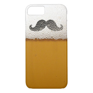 Coque Case-Mate iPhone Moustache noire drôle dans la mousse de bière