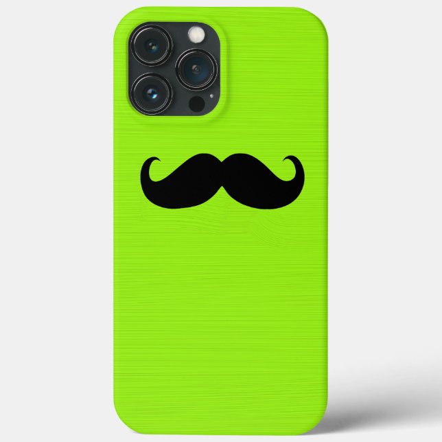 Coques Case-Mate iPhone Moustache noire sur Arrière - plan vert (Verso)