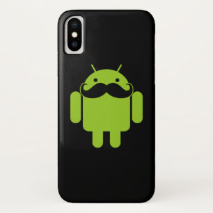 Coque Case-Mate iPhone Moustache Robot Android sur Noir