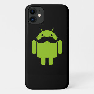 Coque Case-Mate Pour iPhone Moustache Robot Android sur Noir