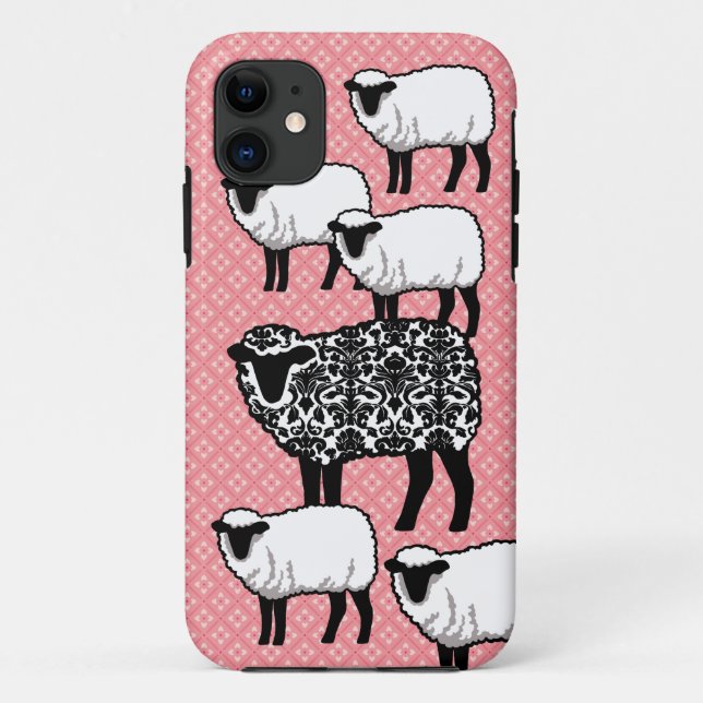 Coques Case-Mate iPhone Mouton noir de Damas (Dos)