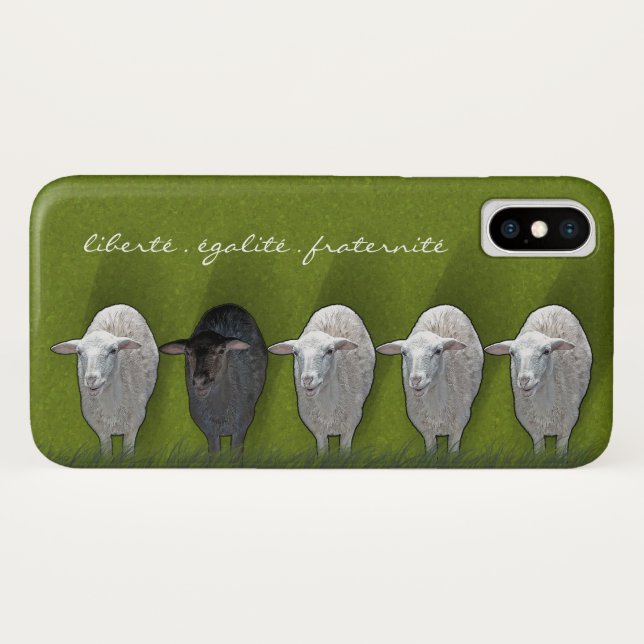 Coques Case-Mate iPhone Mouton noir Mouton blanc Cinq (Dos (Horizontal))