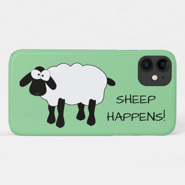 Coques Case-Mate iPhone Moutons Whimsical "Le Mouton arrive" (Dos (Horizontal))