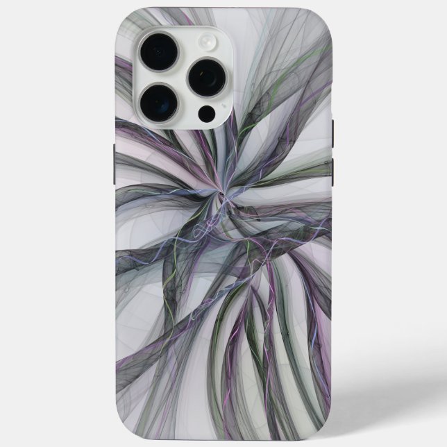 Coques Case-Mate iPhone Mouvements de filigrane Abstrait Moderne Fractale  (Verso)