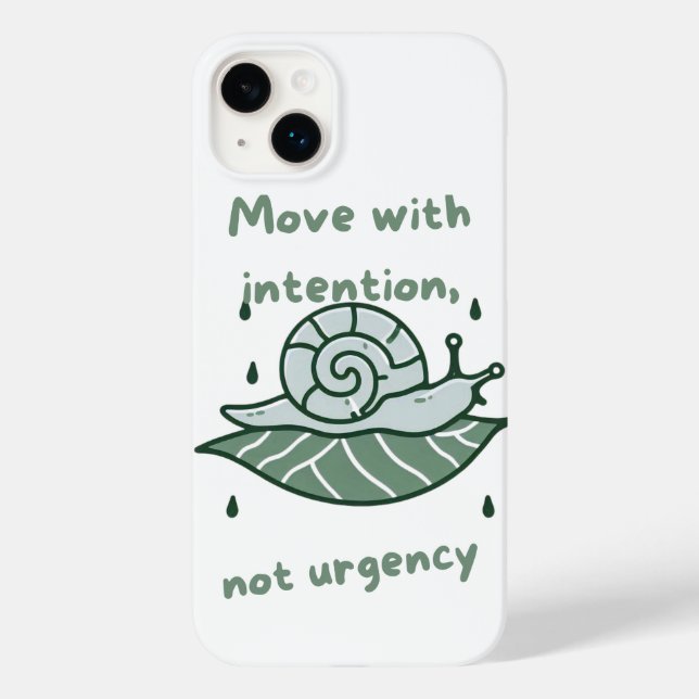 Coques Case-Mate iPhone Move with Intention – Snail Quote Art (Verso)