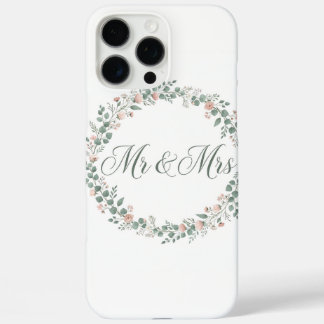 Coque iPhone 16 Pro Max Mr & Mrs Eucalyptus Wreath iPhone Case