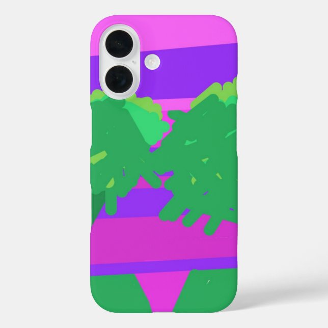 Coques Case-Mate iPhone Mt. Coucher de soleil rose vert pourpre (Verso)