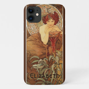 Case-Mate iPhone Case Mucha Emerald Gemstone Art nouveau Vintage