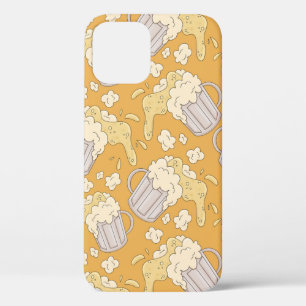 Case-Mate iPhone Case Mug avec dessin animé en bière sans couture motif.