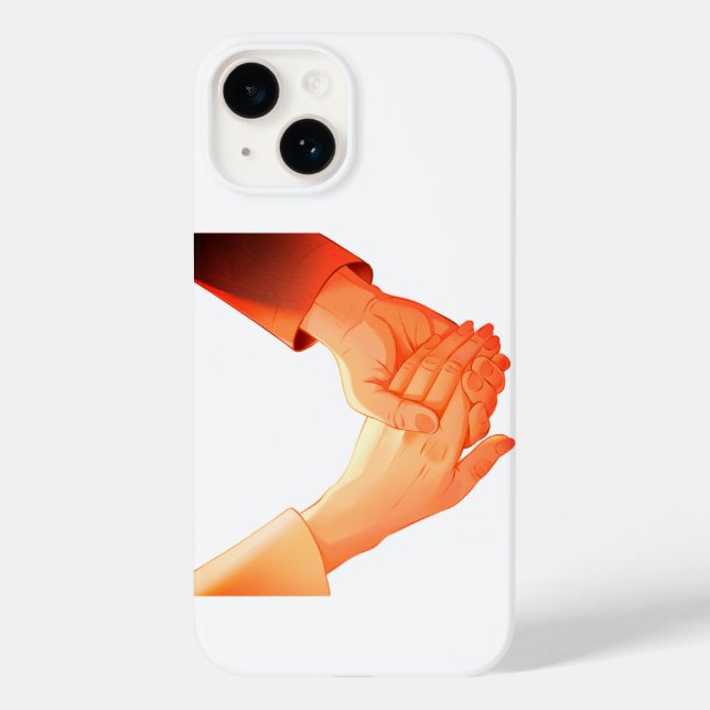 Coques Case-Mate iPhone "Mug d'illustrations de la main romantique - Amour (Verso)
