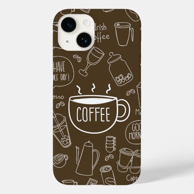 Coques Case-Mate iPhone Mug Motif de la Coupe de Café Retro - Parfait pour (Verso)