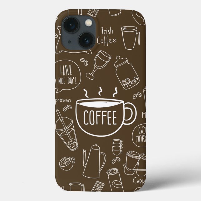Coques Case-Mate iPhone Mug Motif de la Coupe de Café Retro - Parfait pour (Verso)