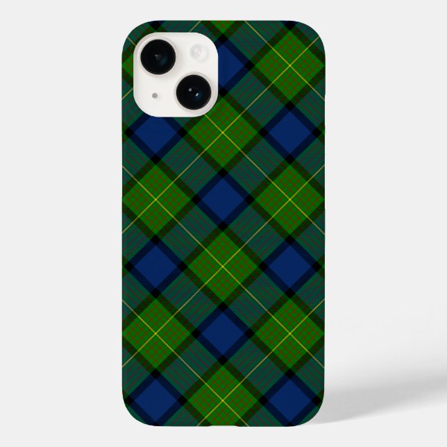 Coques Case-Mate iPhone Muir Moore tartan vert bleu carreaux (Verso)