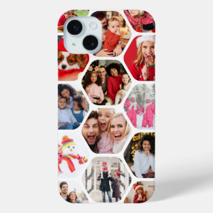 Coque Case-Mate iPhone Multi Photo Collage Simple Moderne Hexagon Motif