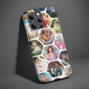 Case-Mate iPhone Case Multi Photo Collage Simple Moderne Hexagon Motif