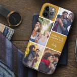 Case-Mate iPhone Case Multiphoto Collage Positif Citation Mustard Person<br><div class="desc">Boîtier téléphonique personnalisé pour iphone 11 pro max et de nombreux autres modèles. Le design comprend un collage photo personnalisé avec 4 de vos photos préférées, votre nom et la formulation "Chaque jour est un jour heureux". Le modèle photo est configuré pour vous permettre d'ajouter vos photos, en travaillant dans...</div>