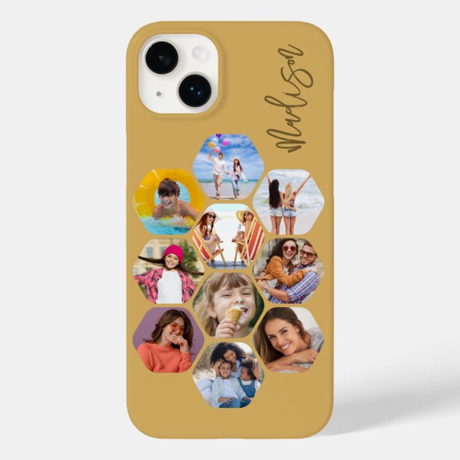 Coques Case-Mate iPhone Multiphoto Collage simple moderne personnalisé (Verso)