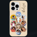 Coque Case-Mate iPhone Multiphoto Collage simple moderne personnalisé<br><div class="desc">Multi Photo Collage Simple Modern Personnalisé Nom Hexagon Motif Smartphone coque iphone dispose d'un collage photo de vos photos préférées en forme d'hexagone. Personnalisé avec votre nom. Parfait pour l'anniversaire, Noël, Fête des Mères, Fête des pères, Grands-parents, frère, soeur, meilleur ami et plus. CONSEIL PHOTO : centrez vos photos avant...</div>