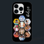 Coque Case-Mate iPhone Multiphoto Collage simple moderne personnalisé<br><div class="desc">Multi Photo Collage Simple Modern Personnalisé Nom Hexagon Motif Smartphone coque iphone dispose d'un collage photo de vos photos préférées en forme d'hexagone. Personnalisé avec votre nom. Parfait pour l'anniversaire, Noël, Fête des Mères, Fête des pères, Grands-parents, frère, soeur, meilleur ami et plus. CONSEIL PHOTO : centrez vos photos avant...</div>