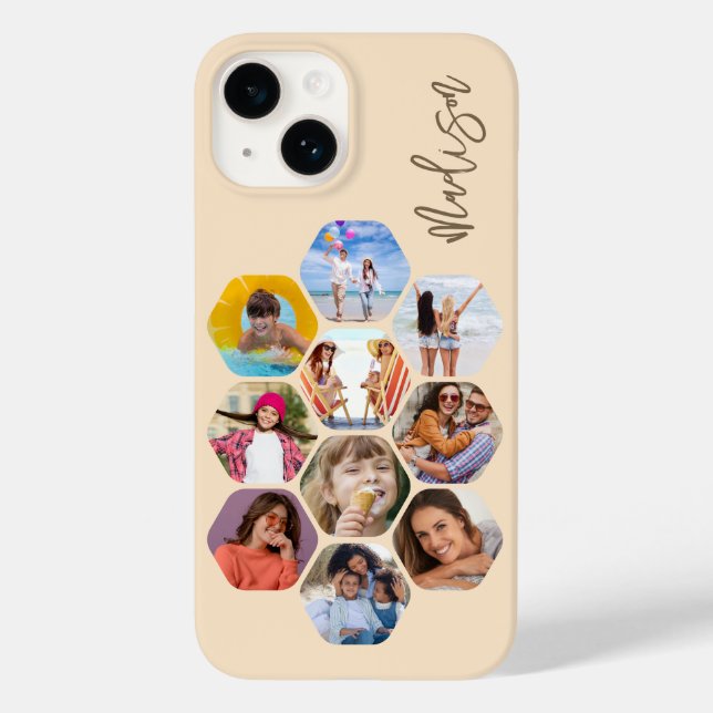 Coques Case-Mate iPhone Multiphoto Collage simple moderne personnalisé (Verso)