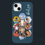 Coque Case-Mate iPhone Multiphoto Collage simple moderne personnalisé<br><div class="desc">Multi Photo Collage Simple Modern Personnalisé Nom Hexagon Motif Smartphone coque iphone dispose d'un collage photo de vos photos préférées en forme d'hexagone. Personnalisé avec votre nom. Parfait pour l'anniversaire, Noël, Fête des Mères, Fête des pères, Grands-parents, frère, soeur, meilleur ami et plus. CONSEIL PHOTO : centrez vos photos avant...</div>