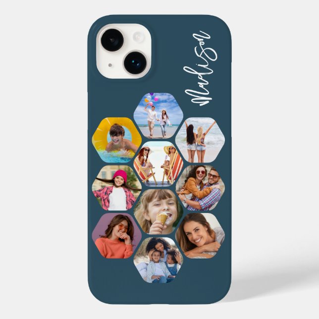Coques Case-Mate iPhone Multiphoto Collage simple moderne personnalisé (Verso)