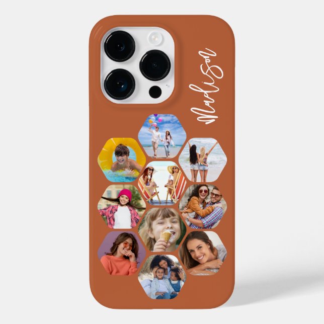 Coques Case-Mate iPhone Multiphoto Collage simple moderne personnalisé (Verso)