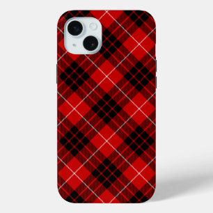 Coque Case-Mate iPhone Munro tartan rouge noir plaid