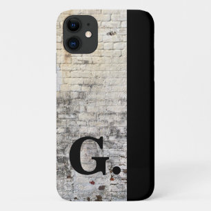 Case-Mate iPhone Case Mur de briques rustique avec monogramme moderne po
