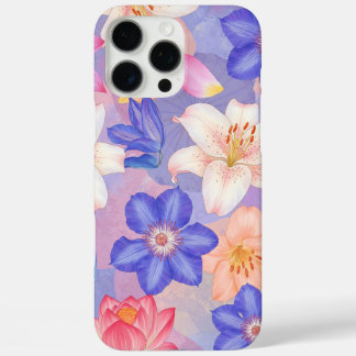 Coque iPhone 16 Pro Max Mur de fleurs
